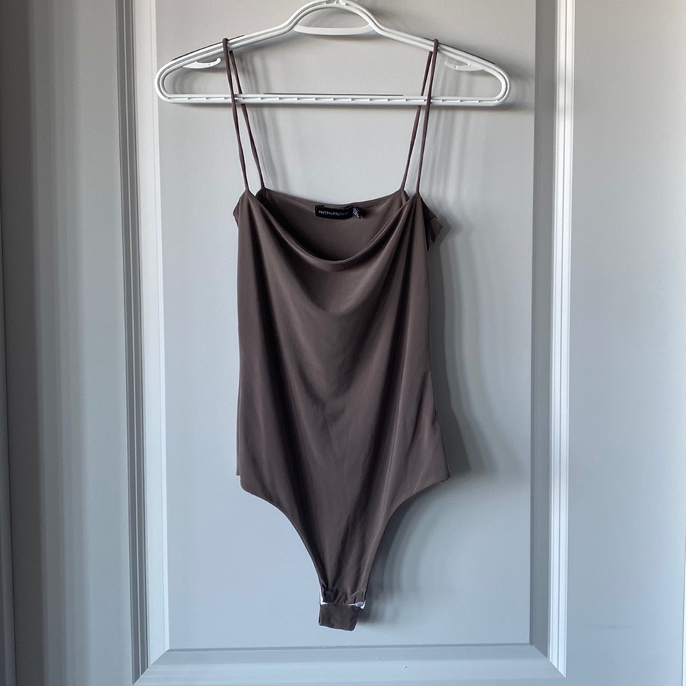 PrettyLittleThing Brown Bodysuit